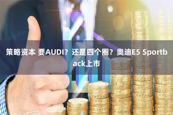策略资本 要AUDI？还是四个圈？奥迪E5 Sportback上市