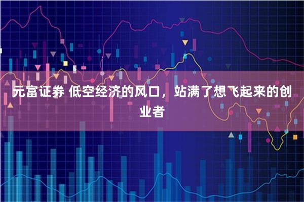 元富证券 低空经济的风口，站满了想飞起来的创业者