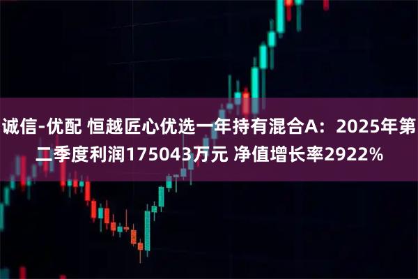 诚信-优配 恒越匠心优选一年持有混合A:2025年第二季度利润175043万元 净值增长率2922%