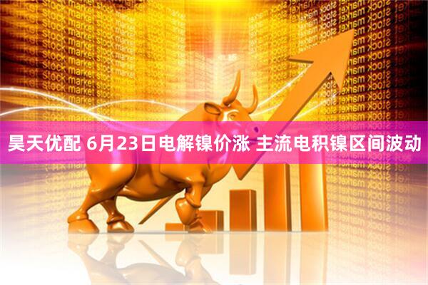 昊天优配 6月23日电解镍价涨 主流电积镍区间波动